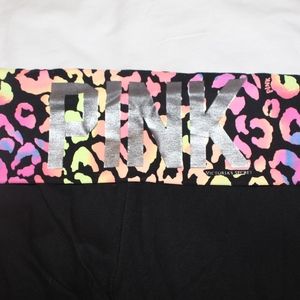 Neon Rainbow Leopard Print PINK Yoga Pants